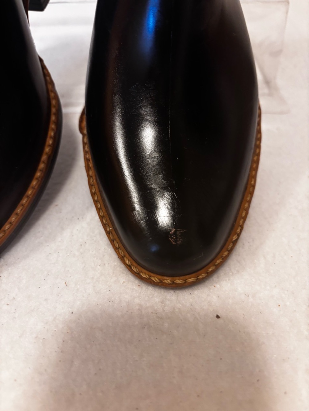 Bernardo Black Chelsea Ankle Boots lace back detail. Size 6 - Picture 3 of 9